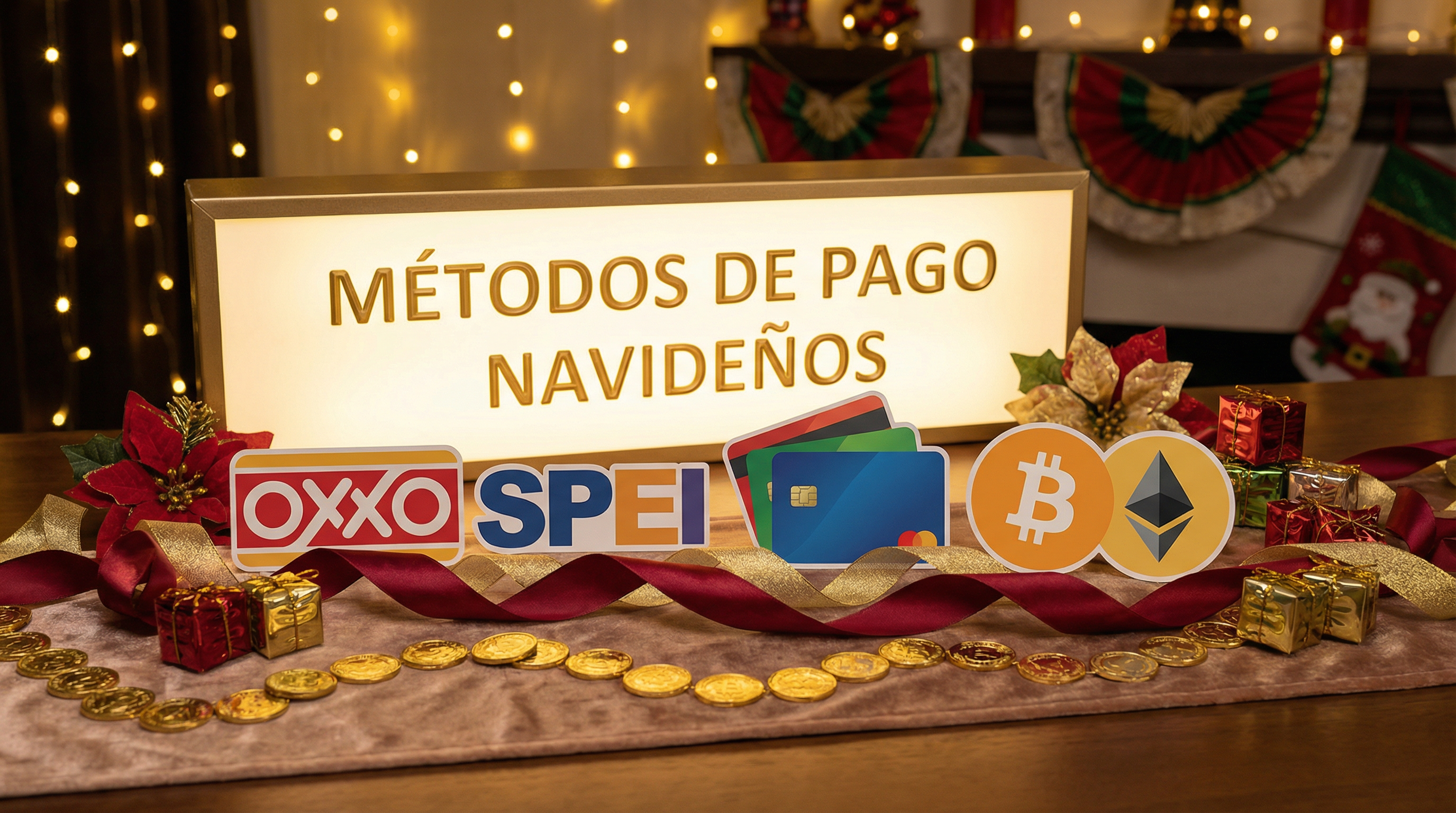 Métodos de pago: OXXO, SPEI, tarjetas, criptomonedas